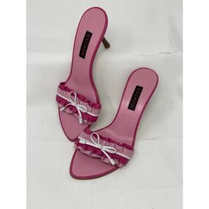 Pink ESCADA heels/ mules NWOT size 7